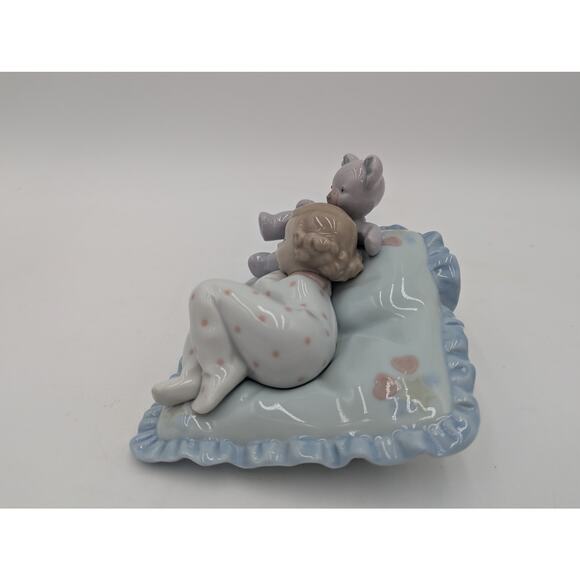1990 LLADRO Counting Sheep Sleeping Baby Ceramic Figure 6790 in Box - Picture 5 of 7